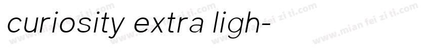 curiosity extra ligh字体转换